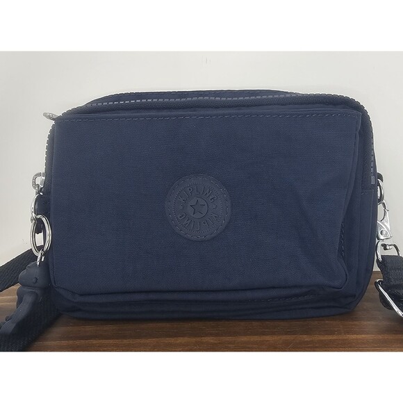 Kipling Abanu Multi Pocket Convertible Crossbody Waist Bag Blue NWOT - Picture 1 of 16